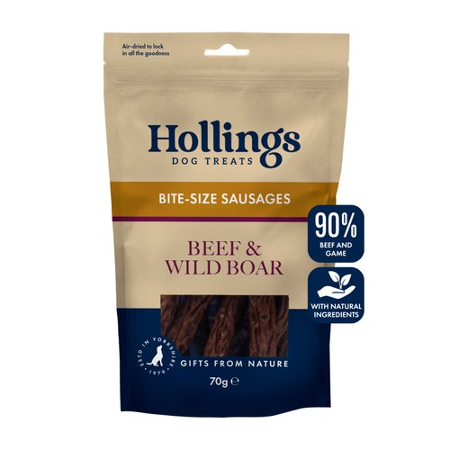 Hollings Bite-Size Gourmet Sausages Beef & Wild Boar