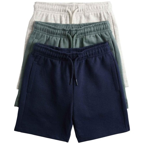 M&S Unisex Cotton Rich Shorts, 3-4 Years, Navy
