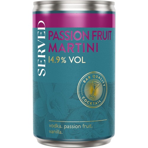 Served Passion Fruit Martini
