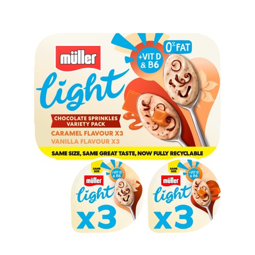 Muller Light Fat Free Yogurts with Chocolate Sprinkles 