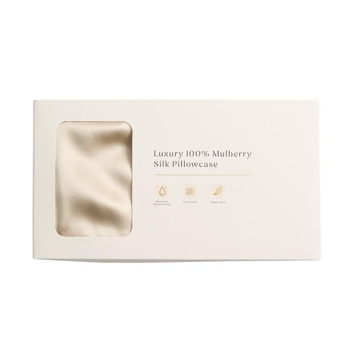 M&S Pure Mulberry Silk Pillowcase, Mink