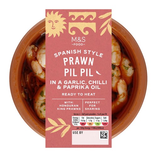 M&S Spanish Style Prawn Pil Pil Serves 2