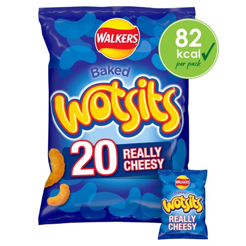 Walkers Wotsits Really Cheesy Multipack Snacks Crisps 20 x 16.5g