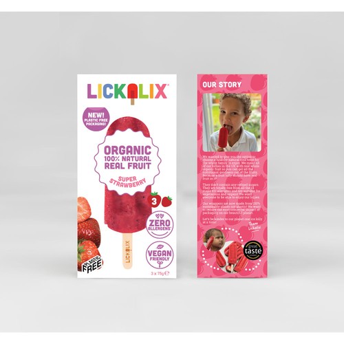 Lickalix & Mr Men Organic Super Strawberry Ice Lollies