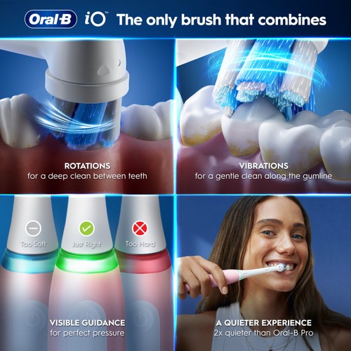 Oral-B iO3 Pink Electric Toothbrush + Travel Case