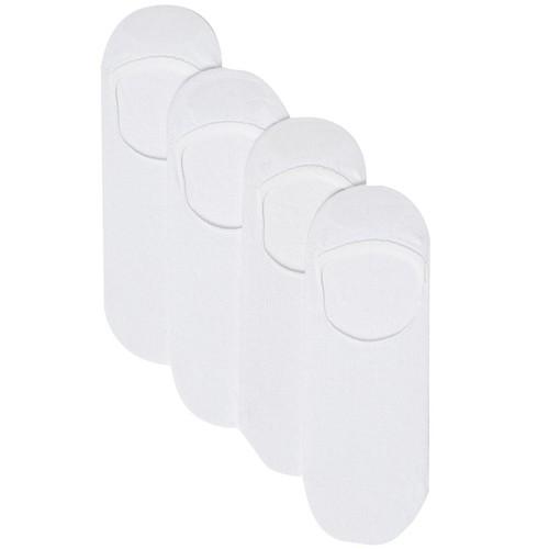 M&S Womens Invisible Trainer Liner Socks, Size 3-5, White