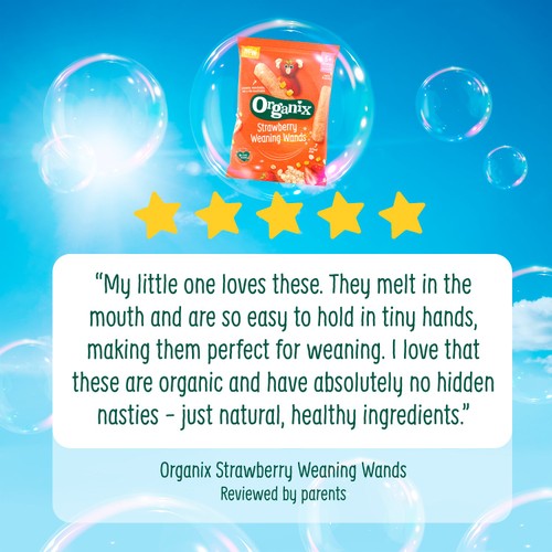 Organix Banana Weaning Wands Baby Snack 6+ Months