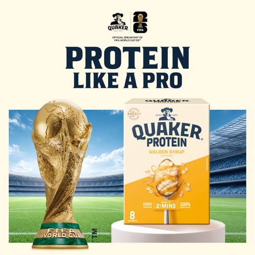 Quaker Oats High Protein Golden Syrup Porridge Sachets
