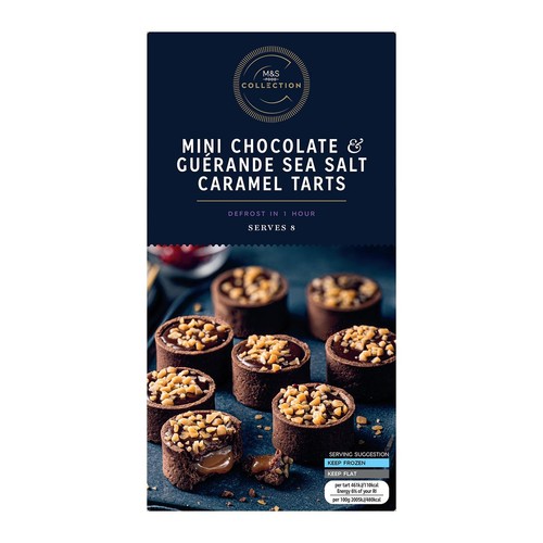 M&S Mini Chocolate & Guerande sea salt caramel tarts