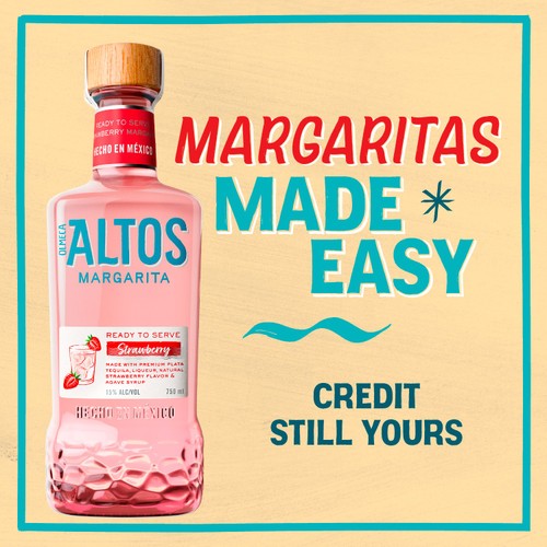 Olmeca Altos Tequila Ready to Serve Strawberry Margarita