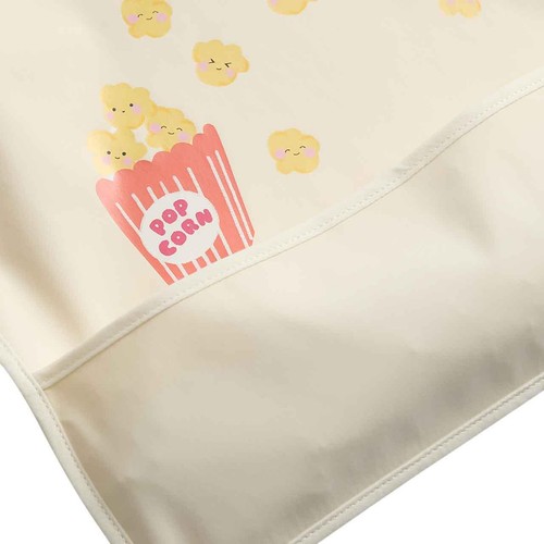 M&S Unisex Popcorn Dribble Bib, 12-24 M, Cream
