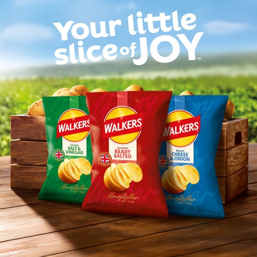 Walkers Cheese & Onion Multipack Crisps 12 x 25g