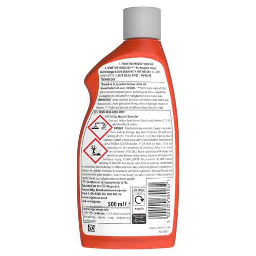 Mr Muscle Power Gel Drain Unblocker