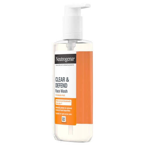 Neutrogena Clear & Defend Face Wash with 2% Salicylic Acid