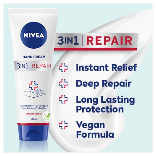 NIVEA 3 in 1 Repair Hand Cream 