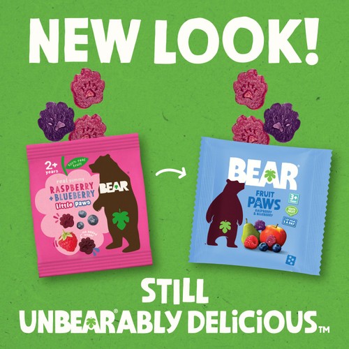 BEAR Paws Fruit Shapes Strawberry & Apple 3+ years Multipack