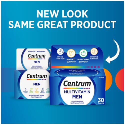 Centrum Men Multivitamins & Vitamin Tablets, 30s