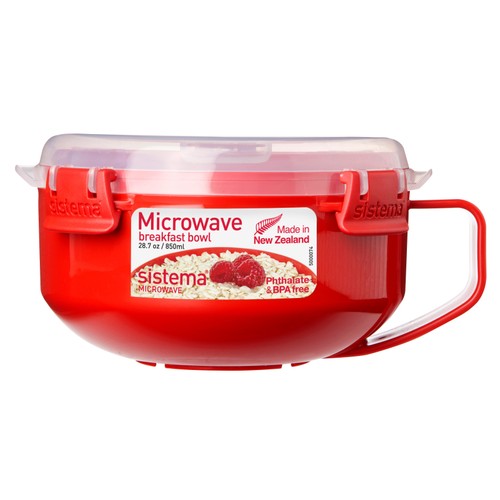 Sistema Microwave Porridge Bowl Food Container with Steam Vent 850ml