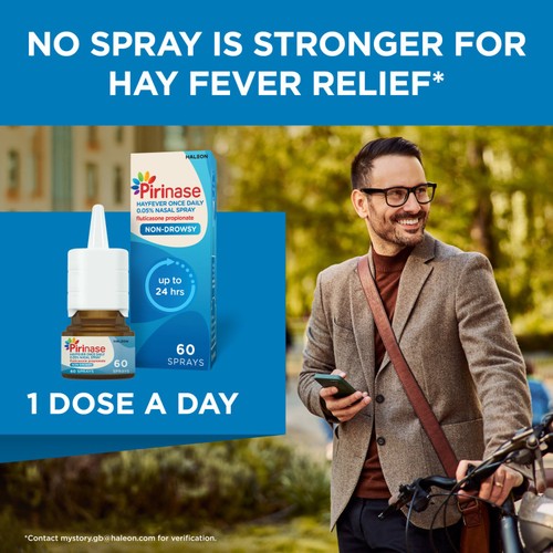 Pirinase Hayfever Once Daily Nasal Spray, 60 Sprays