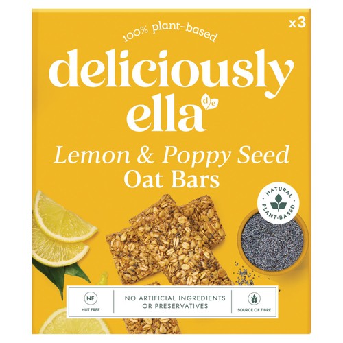 Deliciously Ella Lemon & Poppy Seed Oat Bar Multipack