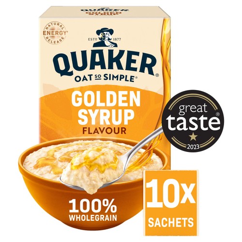 Quaker Oat So Simple Golden Syrup Porridge Sachets Cereal