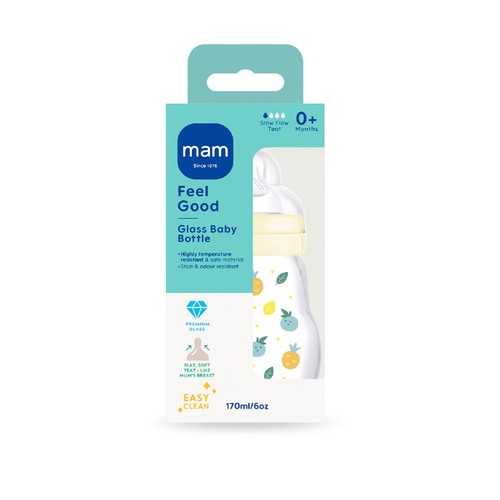 MAM Feel Good Glass Bottle 170ml  Unisex