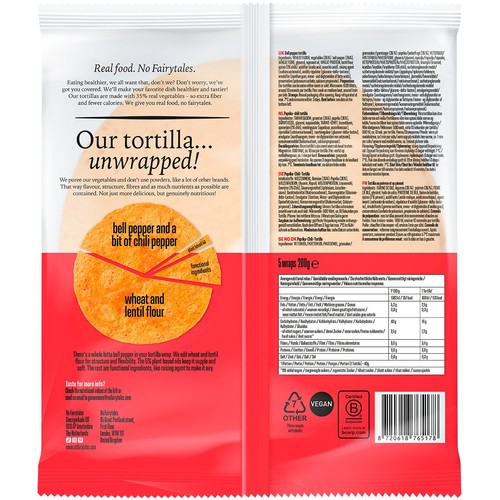 No Fairytales Bell Pepper Tortilla Wraps