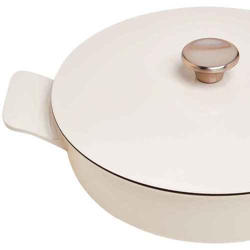 M&S Cast Aluminium 4.5L Casserole Dish One Size Ivory