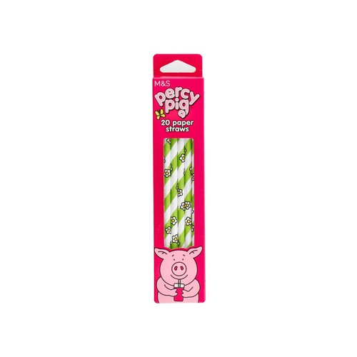 M&S Percy Pig Paper Straws