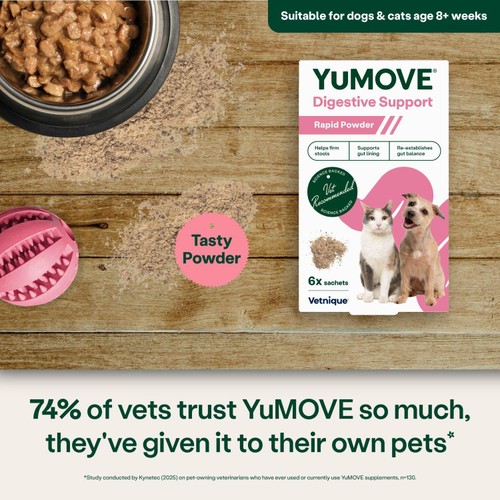 YuMOVE Digestive Support Rapid Powder for Dogs & Cats
