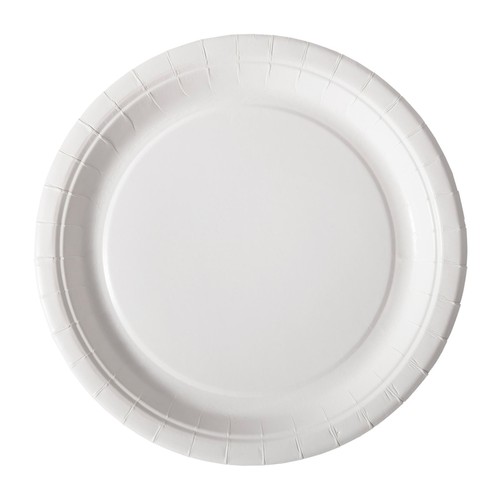 White Coated Paper Plates