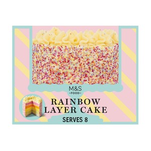 M&S Rainbow Sponge Layer Cake