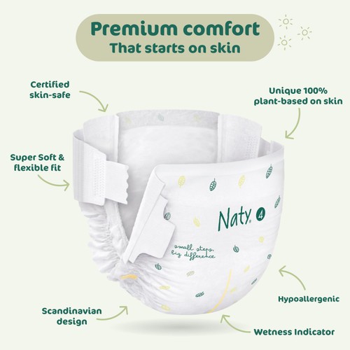 Naty BioEmbrace Big Pack Nappies Size 4 (7-18kg)