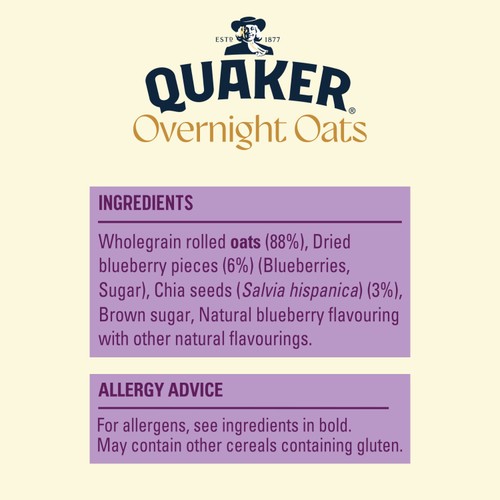 Quaker Blueberry Overnight Oats