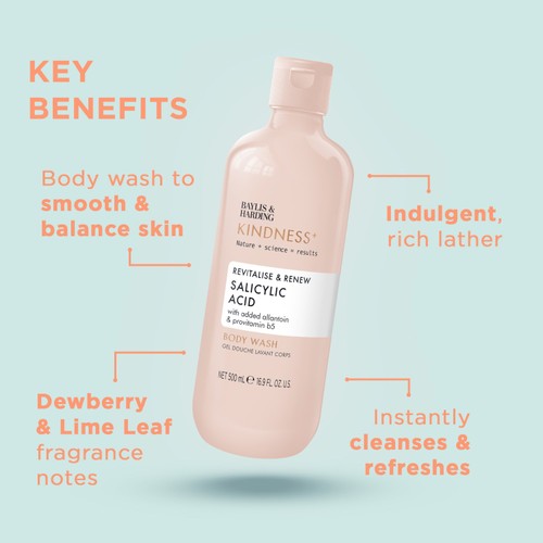 Baylis & Harding Kindness+ Salicylic Acid Cleanse & Renew Body Wash