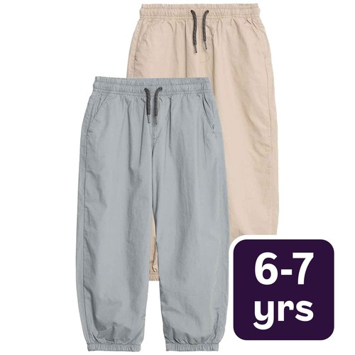 M&S Pull On Trousers, 6-7 Years, Khaki