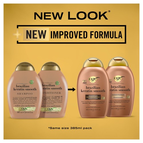 OGX Ever Straightening+ Brazilian Keratin Smooth pH Balanced Shampoo