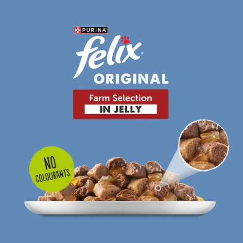 Felix Original Farm Selection in Jelly Wet Cat Food