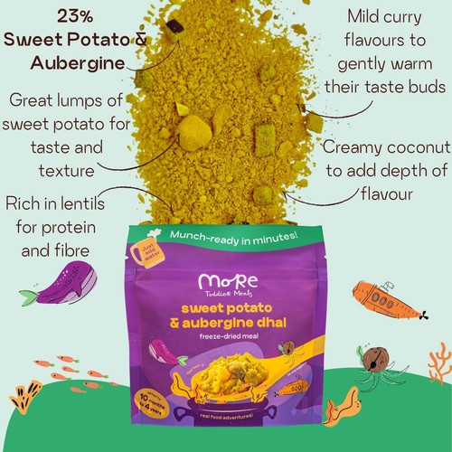 More Toddler Meals, Sweet Potato & Aubergine Dhal