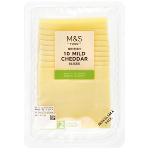 British 10 Mild Cheddar Slices 250g