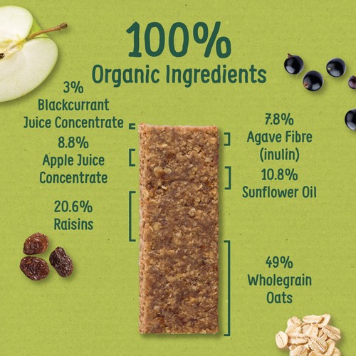 Organix Blackcurrant Soft Oaty Bars Toddler Snacks Multipack 12 months+