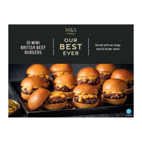 M&S Collection 10 Mini Beef Burgers