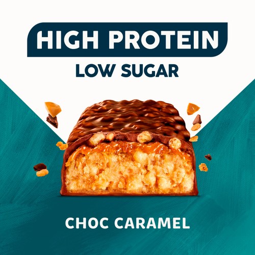 TREK High Protein Low Sugar Choc Caramel Protein Bars Multipack