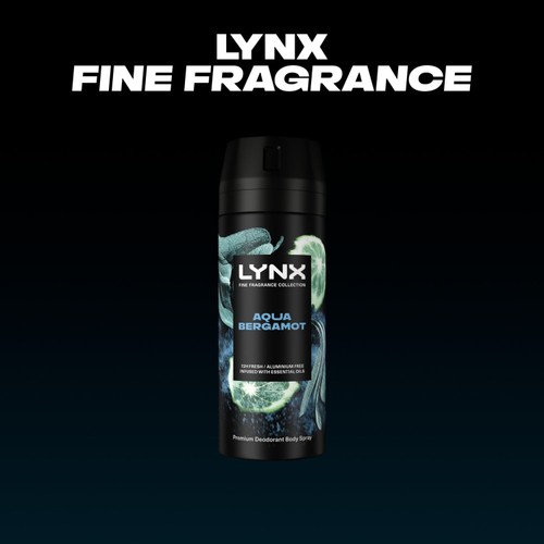 Lynx Fine Fragrance Collection Premium Deodorant Bodyspray Aqua Bergamot