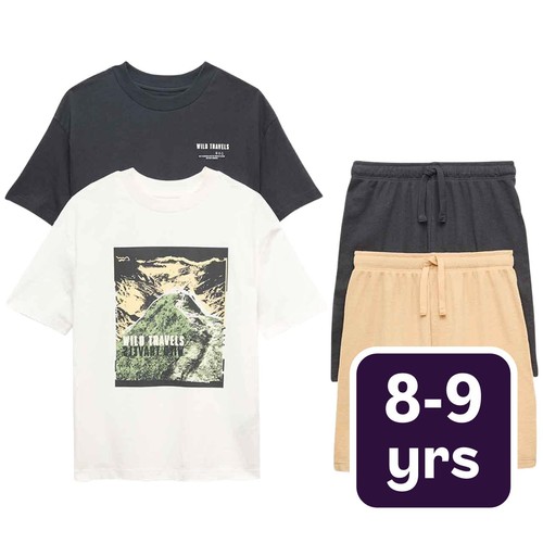 M&S Outdoor Travel Shortie, 8-9 Years, Black