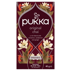 Pukka Organic Original Chai Tea 20 Home Compostable Herbal Tea Bags