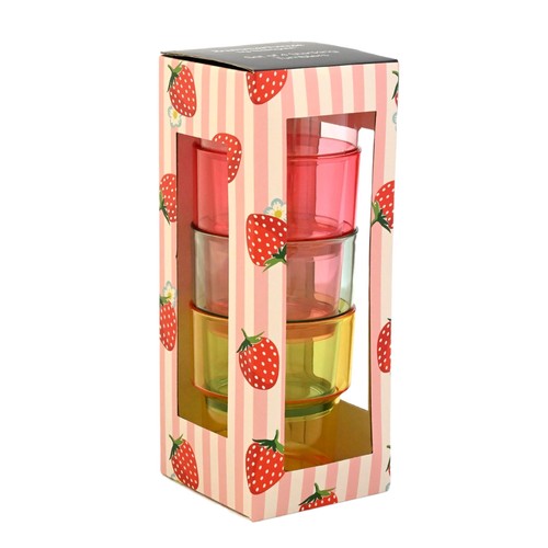 Summerhouse Strawberries & Cream Stacking Picnic Tumblers