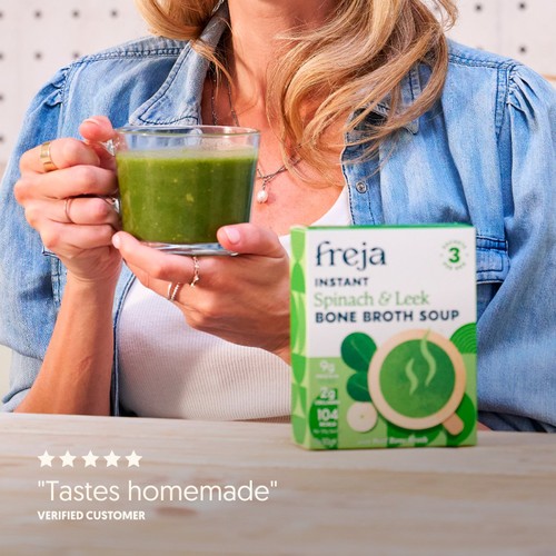 Freja Instant Spinach & Leek Bone Broth Soup