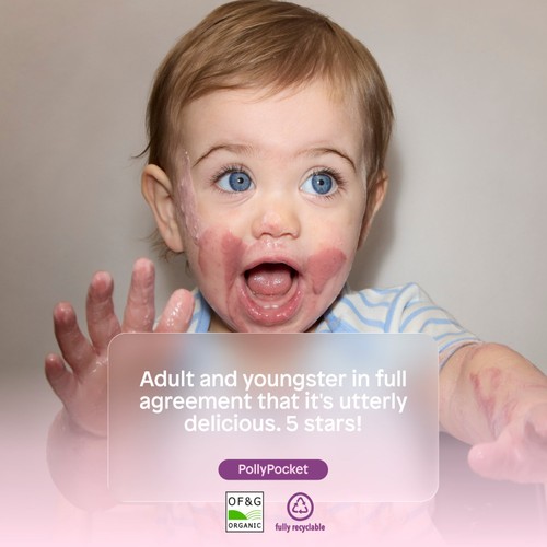 Little Freddie Organic Strawberry, Blueberry & Oats Baby Food Pouch 6+ M
