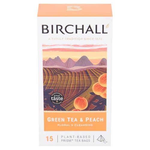 Birchall Green Tea & Peach Tea Bags